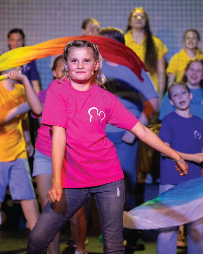 Girl on stage dancing at CenterStage